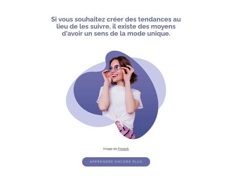 Unique fashion sense Modèles de constructeur de sites Web