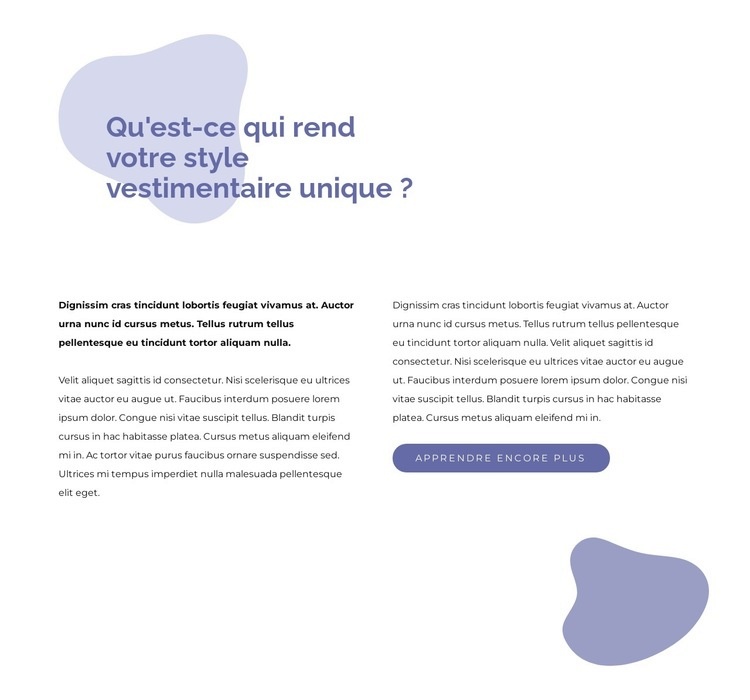 Bloc de texte avec des formes Créateur de site Web HTML