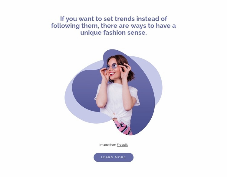 Unique fashion sense Homepage Design