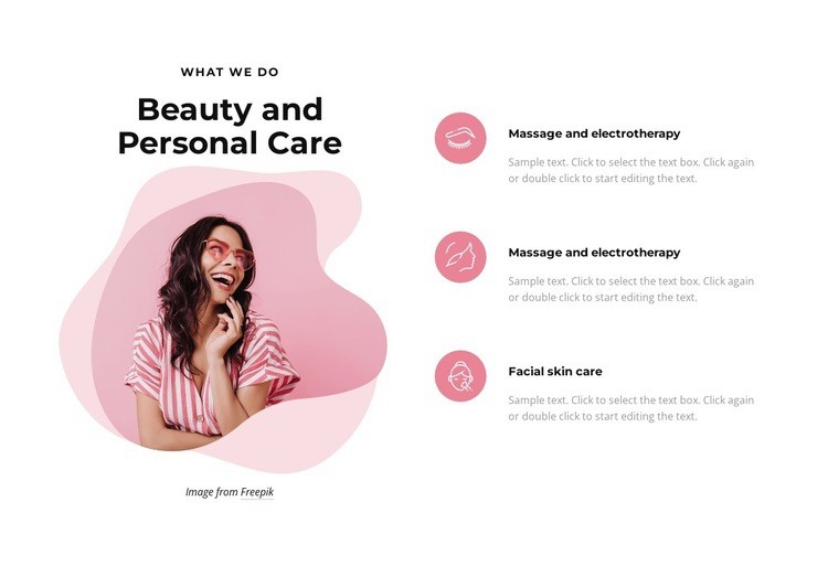 Beauty and personal care Homepage Design