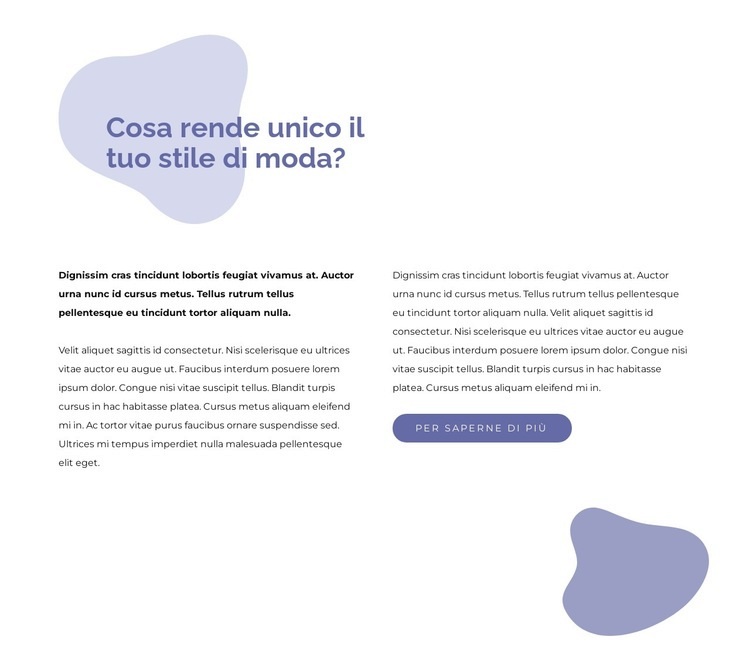 Blocco di testo con forme Modelli di Website Builder