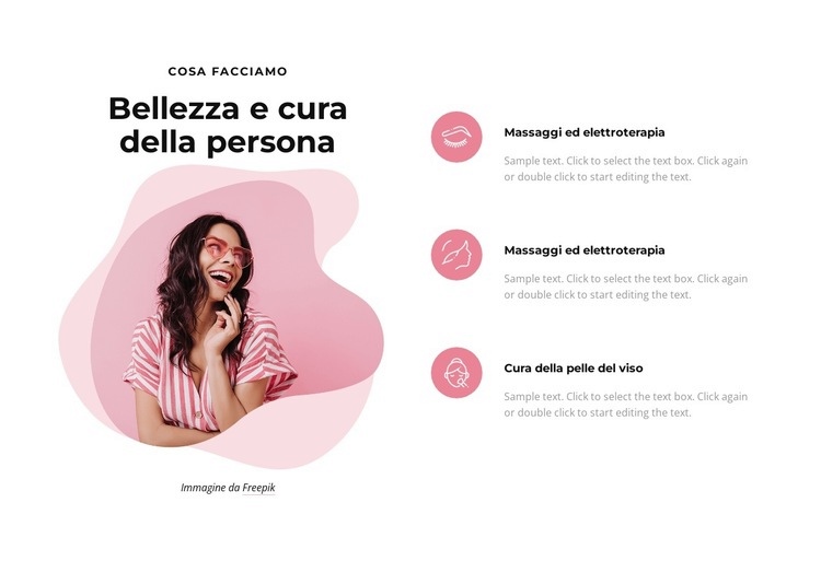 Beauty and personal care Modelli di Website Builder