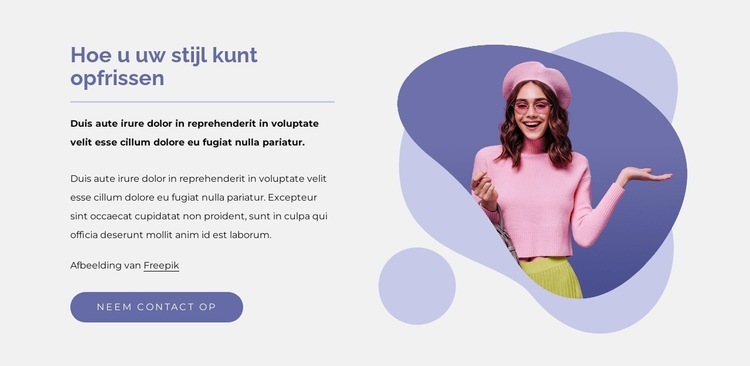 Hoe je je stijl kunt opfrissen Html Website Builder