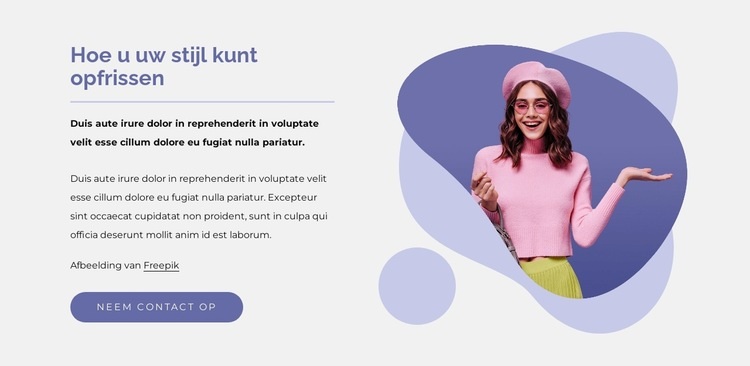 Hoe je je stijl kunt opfrissen Website Builder-sjablonen