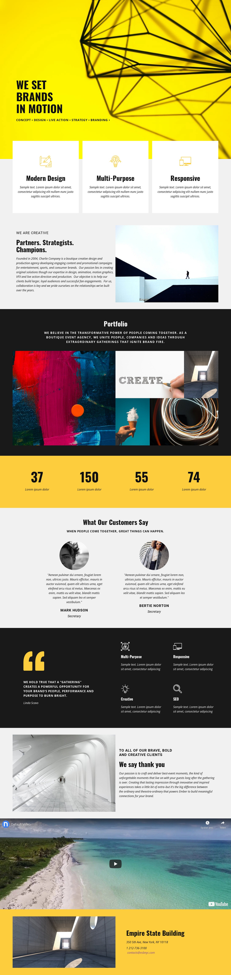 Brands One Page Template