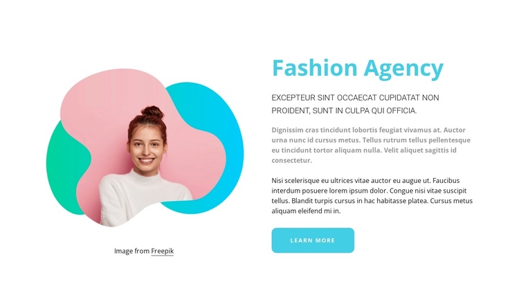 Fashion model management One Page Template