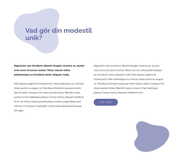 Textblock med former WordPress -tema