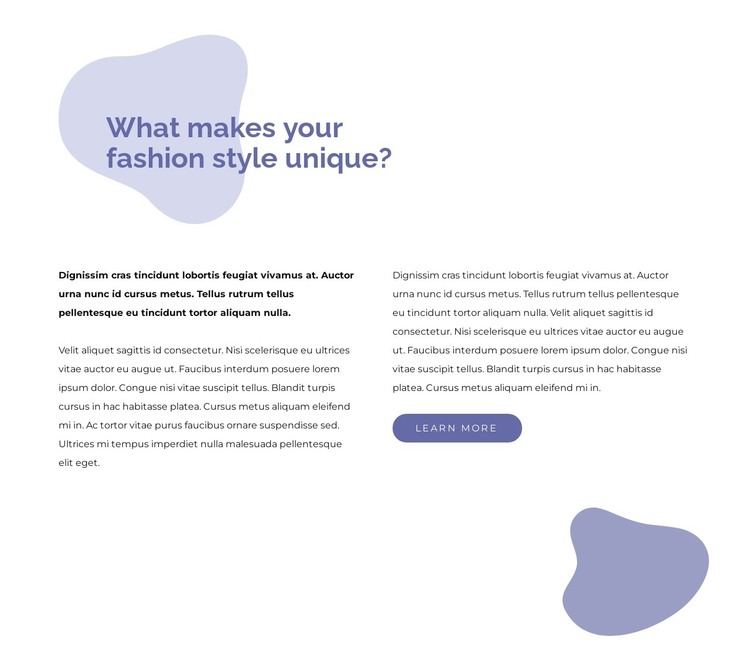 Text block with shapes Web Design
