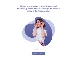 Free Web Page Design For Unique Fashion Sense