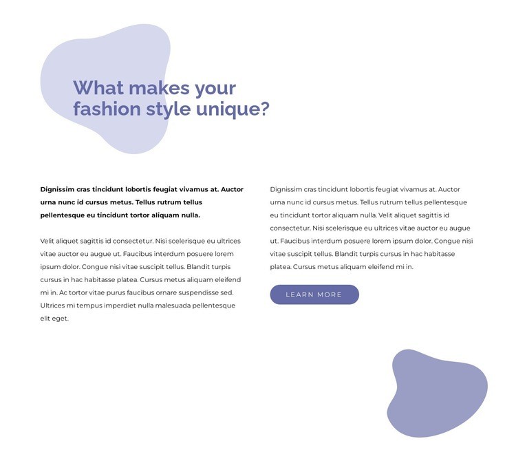 Text block with shapes Web Page Design