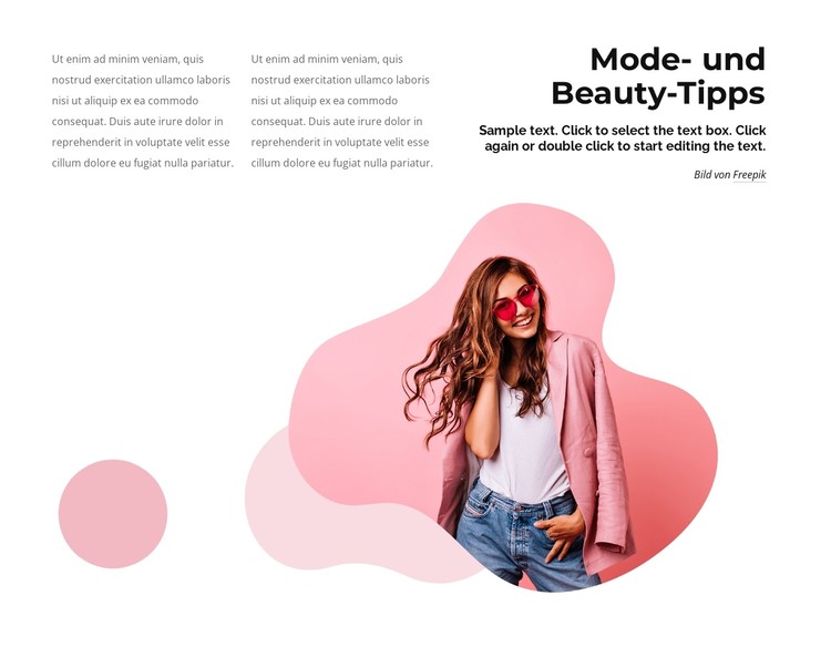 Fashion and beauty tips CSS-Vorlage