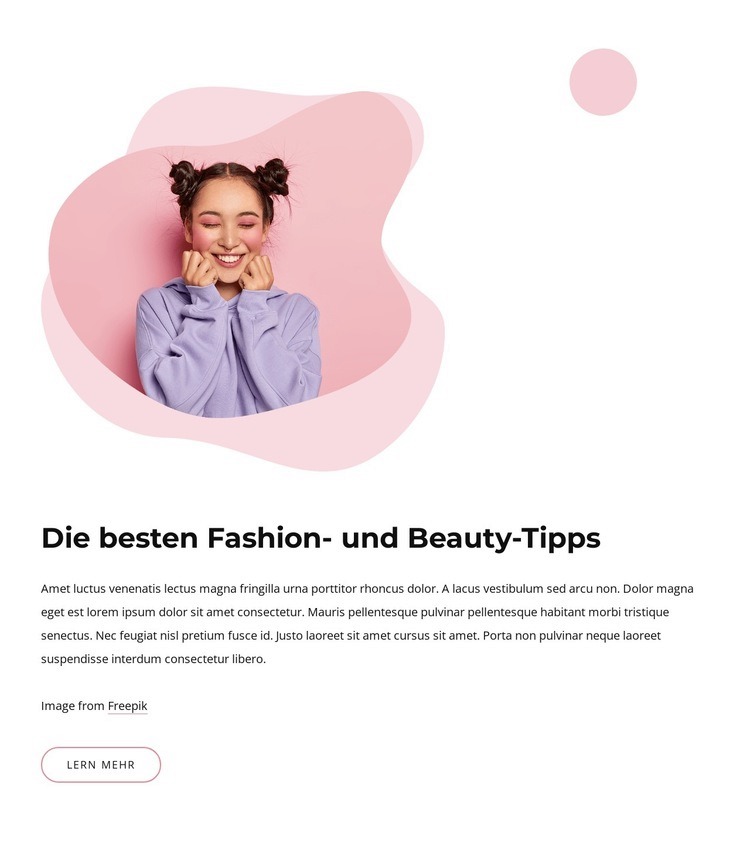 Die besten Fashion- und Beauty-Tipps HTML Website Builder