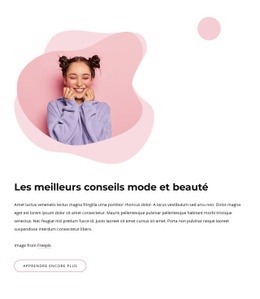 Modèle HTML5 Premium Pour Les Meilleurs Conseils Mode Et Beauté