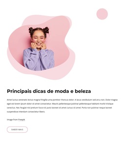 Dicas De Moda E Beleza - Modelo De Página De Destino