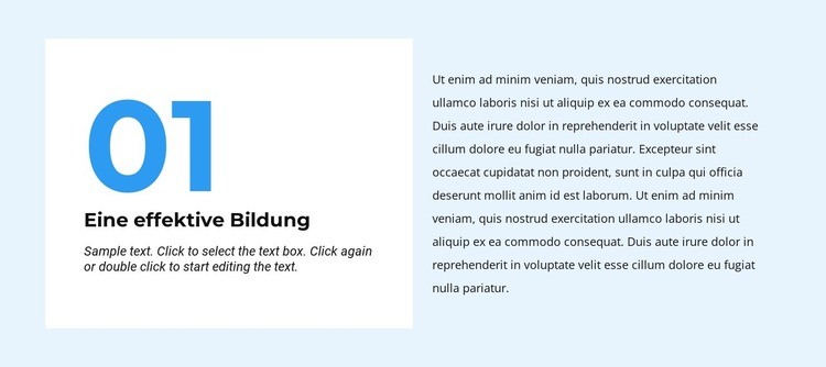 Erster Text Landing Page