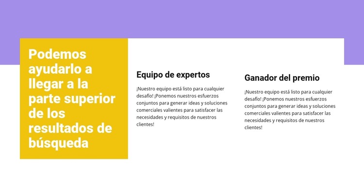 Personal profesional Plantilla de sitio web