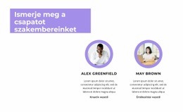 Ismerje Meg Munkatársainkat - Személyes Webhelysablonok