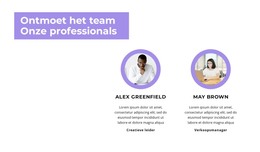 Ontmoet Onze Medewerkers HTML-Sjabloon