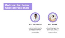 Ontmoet Onze Medewerkers - HTML Creator