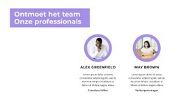 Ontmoet Onze Medewerkers - Aangepast Websitemodel