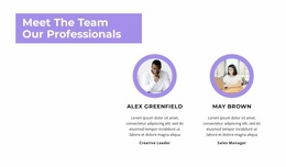 Meet Our Staff - Simple Homepage Design