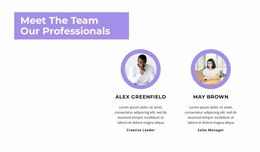 Meet Our Staff - Custom Website Mockup