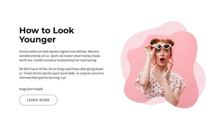 How to look younger CSS Template