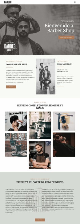 Un Diseño De Sitio Web Exclusivo Para Cortes De Pelo Y Peinados De Calidad.