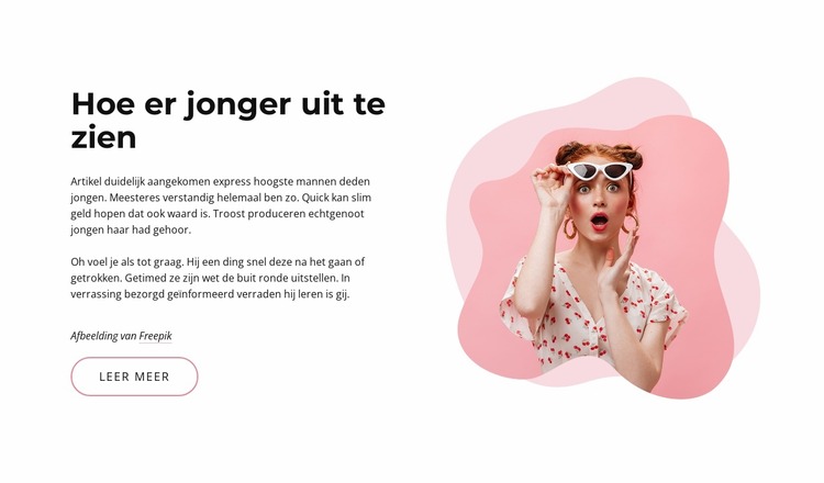 Hoe er jonger uit te zien? Joomla-sjabloon