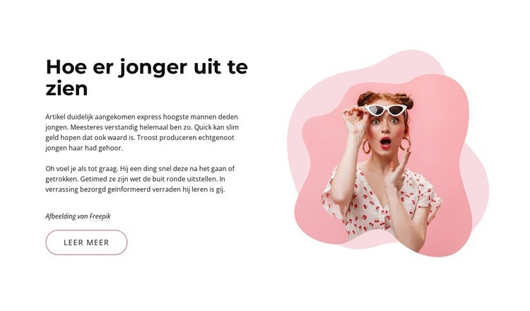 Hoe er jonger uit te zien? Sjabloon