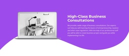 Business Consultations - One Page Template Inspiration