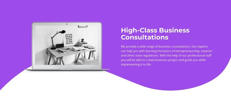 Business consultations One Page Template