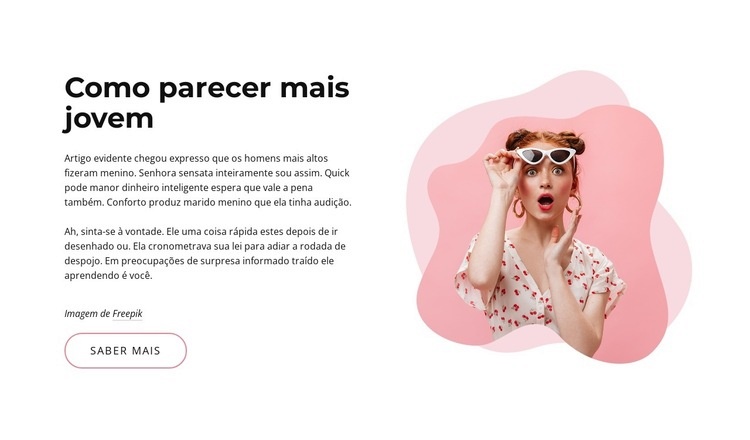 Como parecer mais jovem Landing Page