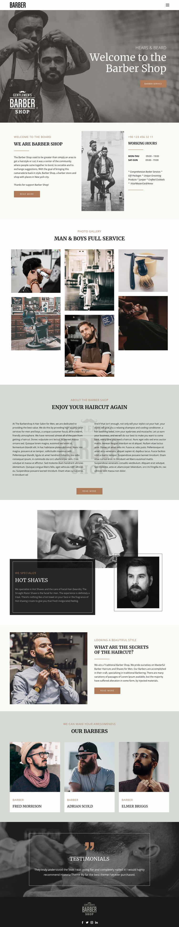 Quality haircuts and hairstyles  Web Page Design