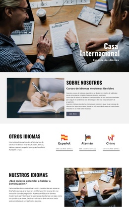 Escuela De Idiomas Internacional - Tema Joomla