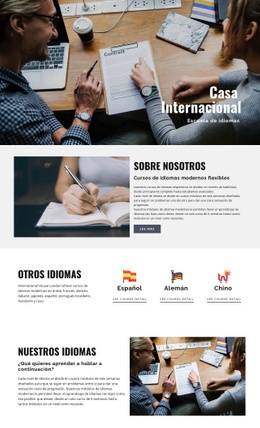 Escuela De Idiomas Internacional - Tema Premium De WordPress