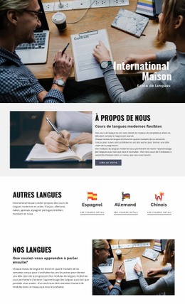 École De Langues Internationale - HTML Generator
