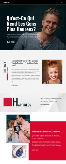 Modèle Web Réactif Pour Bonheur