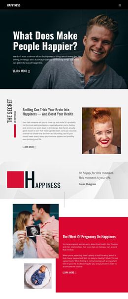 Happiness - Simple Homepage Design