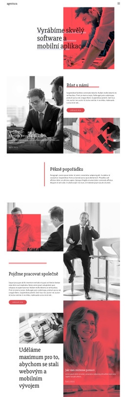 Vývoj Mobilních Aplikací – Šablona Vstupní Stránky