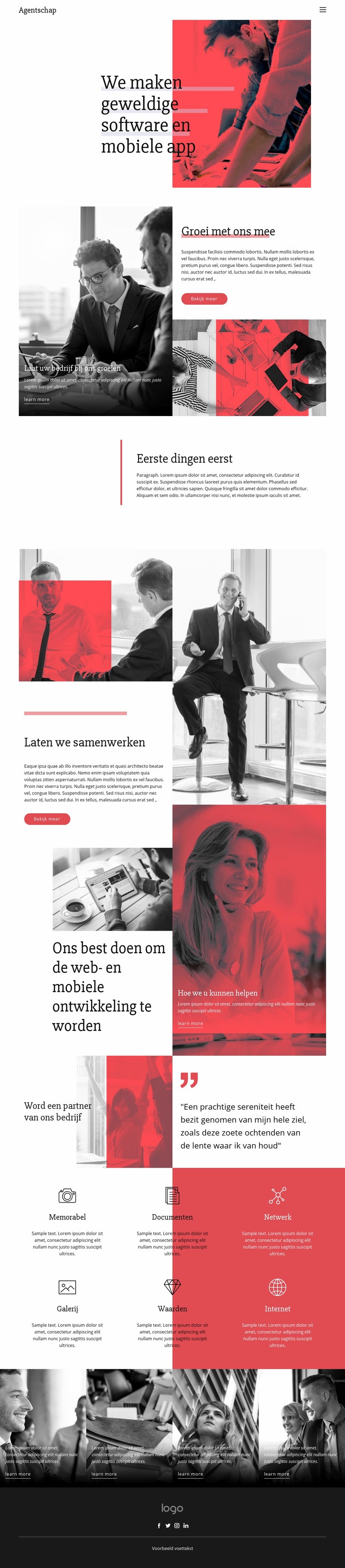 Ontwikkeling van mobiele apps Website ontwerp