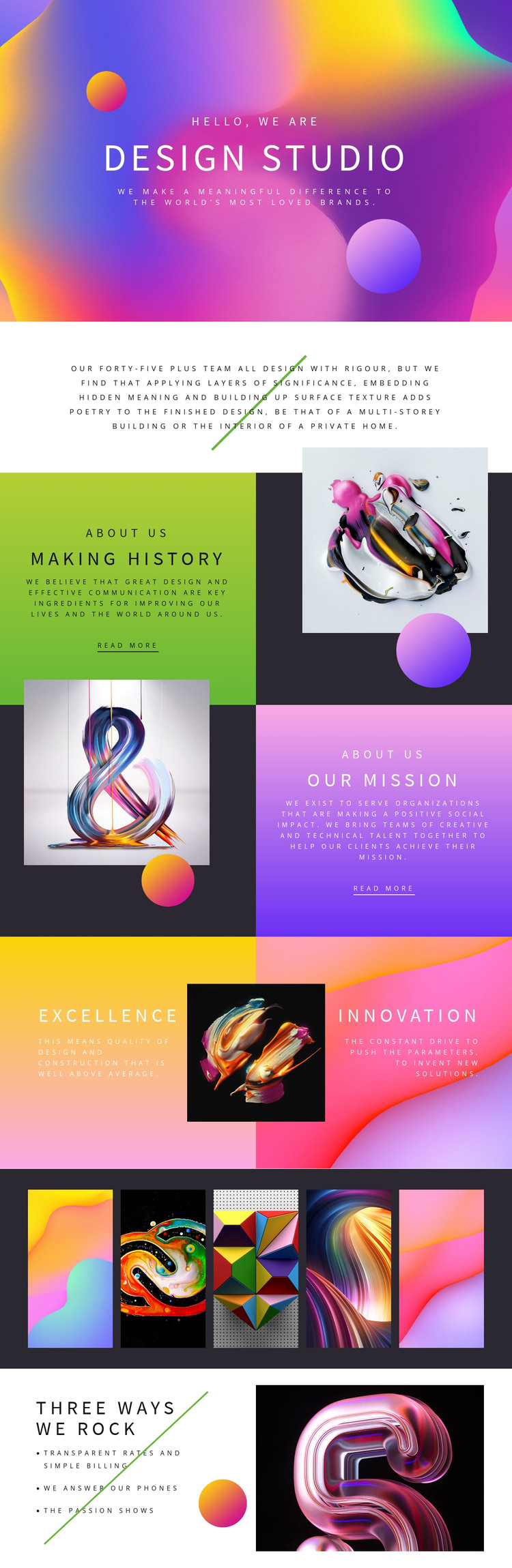 Progressive design art Homepage Design