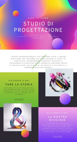 Progettazione Del Sito Web Per Arte Del Design Progressivo