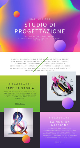 Layout Del Sito Web Per Arte Del Design Progressivo