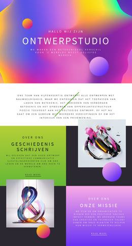 Website-Indeling Voor Vooruitstrevende Ontwerpkunst