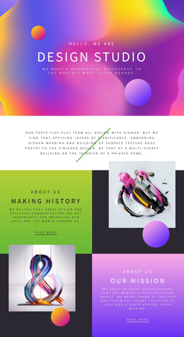 Progressive Design Art - Customizable Professional One Page Template
