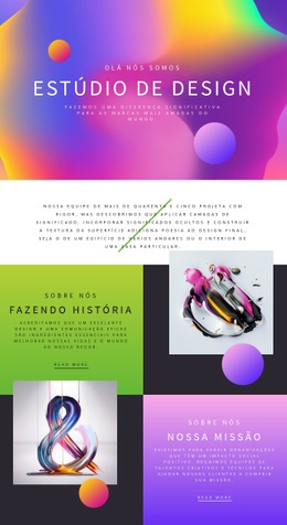 Design De Site Para Arte De Design Progressiva