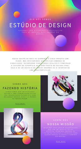 Modelo De Site Para Arte De Design Progressiva