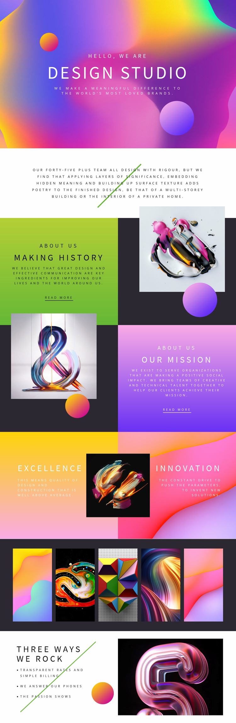 Progressive design art Squarespace Template Alternative