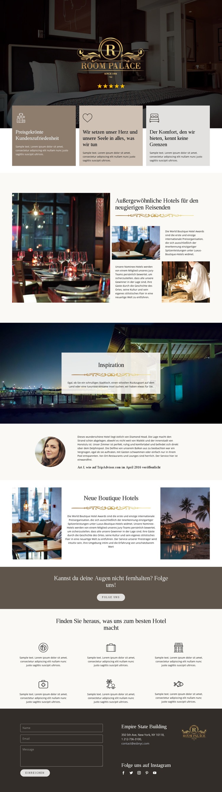 Unvergessliche Reise HTML Website Builder